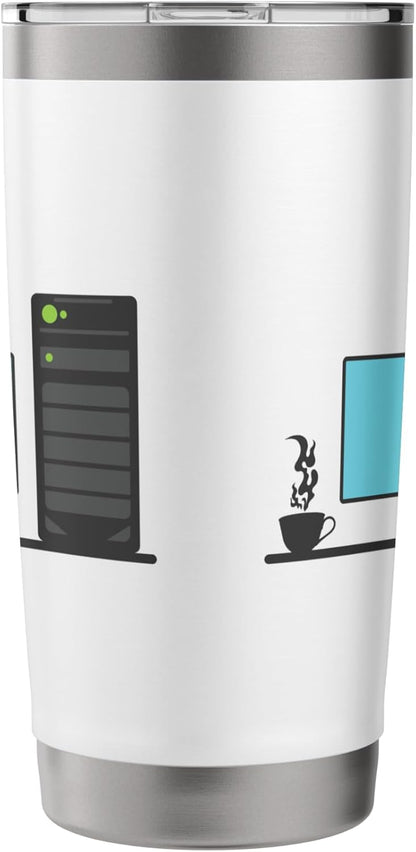 Office Desk with a Calming Tea Blend Stainless Steel Insulated Tumbler