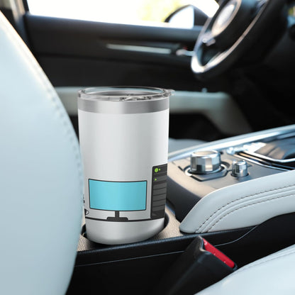 Office Desk with a Calming Tea Blend Stainless Steel Insulated Tumbler