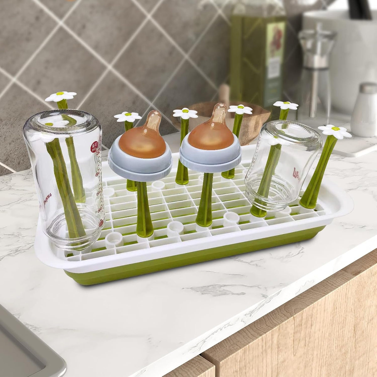 Removable Large Water Bottle Drying Rack, Vertical Bottle Drying Rack