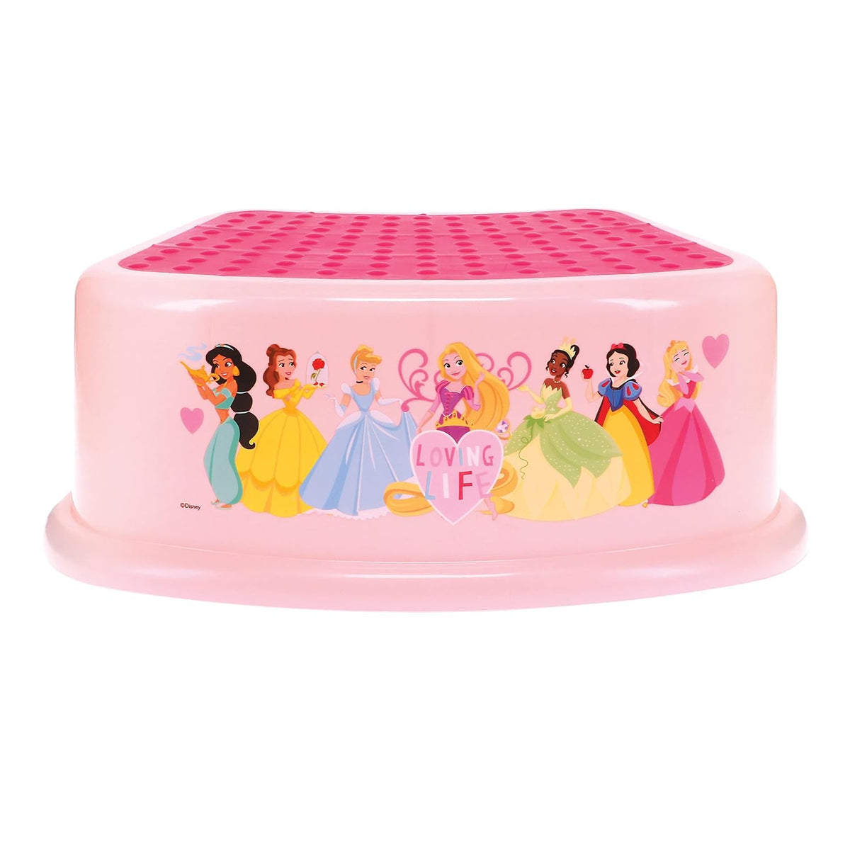 Princess Loving Life Step Stool - Kids Step Stool, Potty Training, Non-Slip, Bathroom, Kitchen, Lightweight
