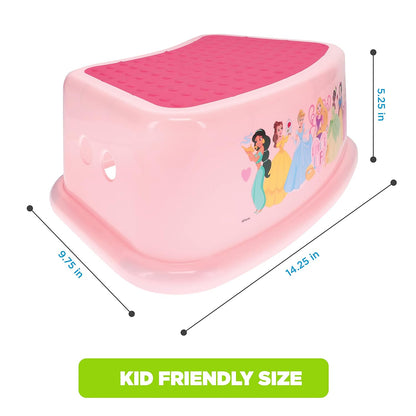 Princess Loving Life Step Stool - Kids Step Stool, Potty Training, Non-Slip, Bathroom, Kitchen, Lightweight