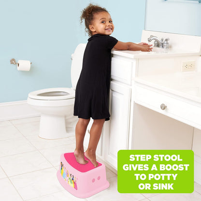 Princess Loving Life Step Stool - Kids Step Stool, Potty Training, Non-Slip, Bathroom, Kitchen, Lightweight