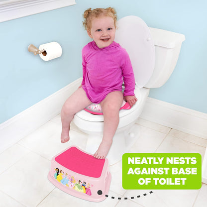 Princess Loving Life Step Stool - Kids Step Stool, Potty Training, Non-Slip, Bathroom, Kitchen, Lightweight