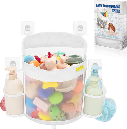 3 Compartments Bath Toy Storage Corner Bath Toy Holder for Bathtub