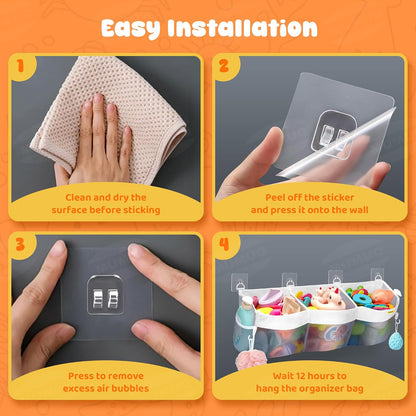 3 Compartments Bath Toy Storage Corner Bath Toy Holder for Bathtub