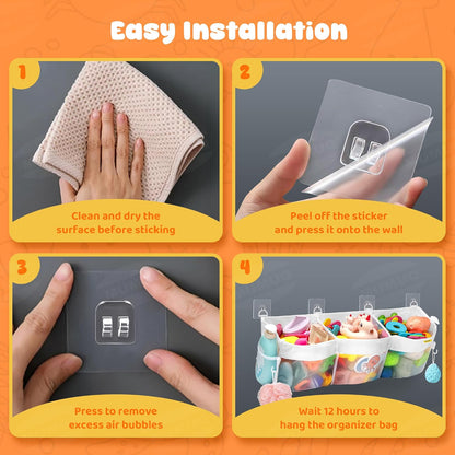 3 Compartments Bath Toy Storage Corner Bath Toy Holder for Bathtub