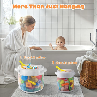 3 Compartments Bath Toy Storage Corner Bath Toy Holder for Bathtub
