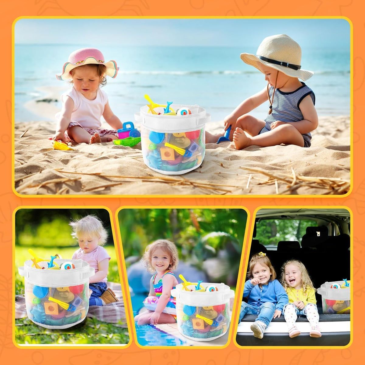 3 Compartments Bath Toy Storage Corner Bath Toy Holder for Bathtub