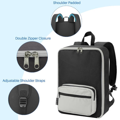 Toy Car Storage Backpack, Diecast Organizer 108 Slots (Black)