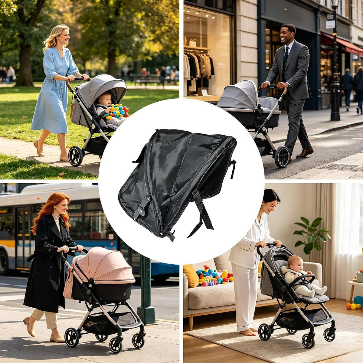 Stroller Shade Extender Breathable UV Protection Universal Adjustable