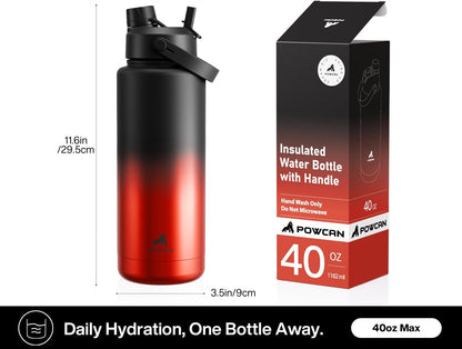26 oz Insulated Water Bottle with 2-in-1 Straw and Spout Lid, Keep Cold 24H, Leak-Proof, Fits in Car Cup Holder, Stainless Steel Water Bottle for Sports, Gym, Travel, and School (Mousse) - Colors A