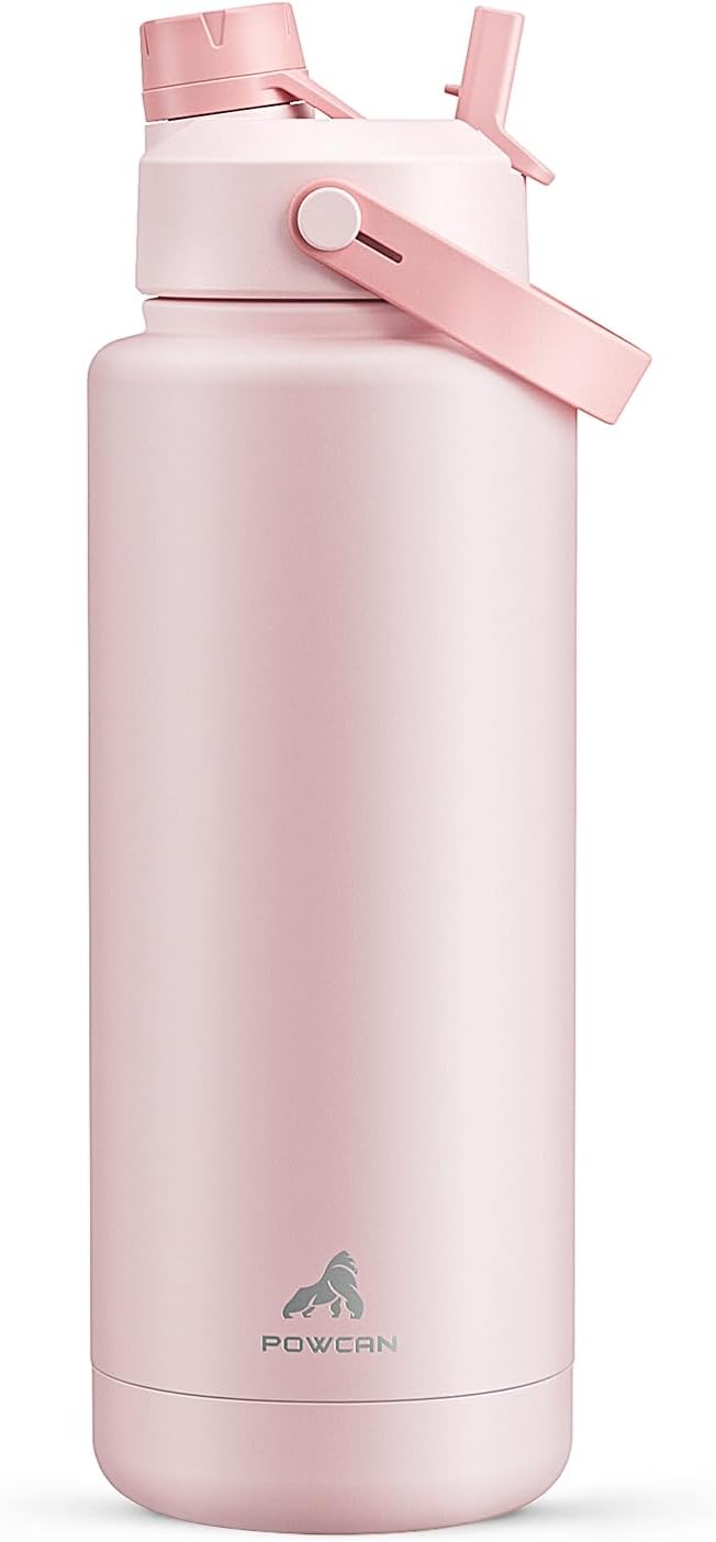 26 oz Insulated Water Bottle with 2-in-1 Straw and Spout Lid, Keep Cold 24H, Leak-Proof, Fits in Car Cup Holder, Stainless Steel Water Bottle for Sports, Gym, Travel, and School (Mousse) - Colors A