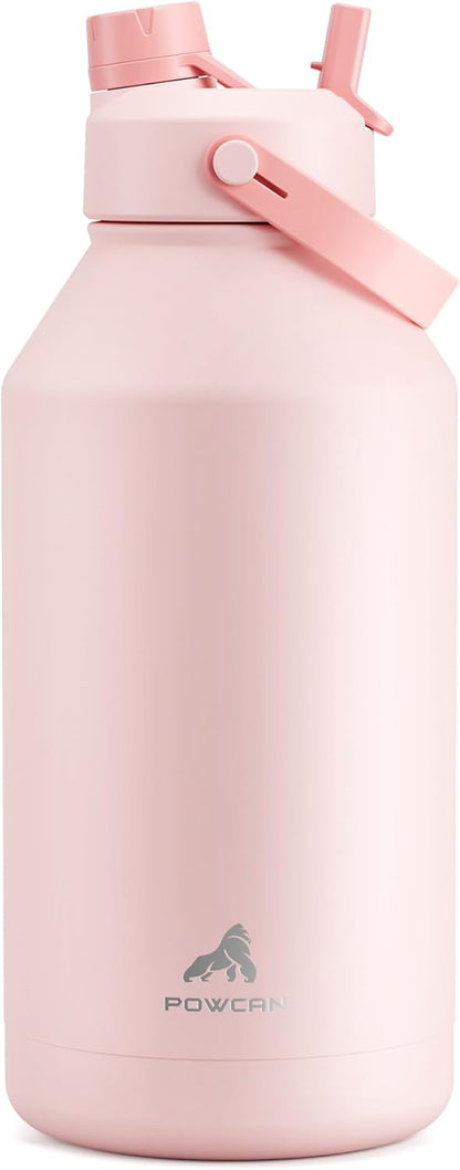 26 oz Insulated Water Bottle with 2-in-1 Straw and Spout Lid, Keep Cold 24H, Leak-Proof, Fits in Car Cup Holder, Stainless Steel Water Bottle for Sports, Gym, Travel, and School (Mousse) - Colors A