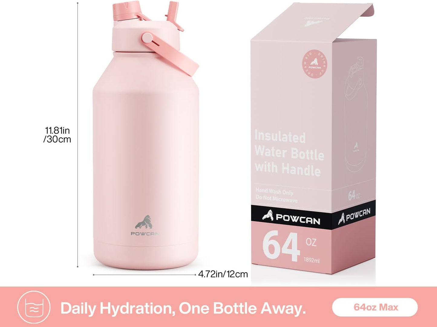 26 oz Insulated Water Bottle with 2-in-1 Straw and Spout Lid, Keep Cold 24H, Leak-Proof, Fits in Car Cup Holder, Stainless Steel Water Bottle for Sports, Gym, Travel, and School (Mousse) - Colors A