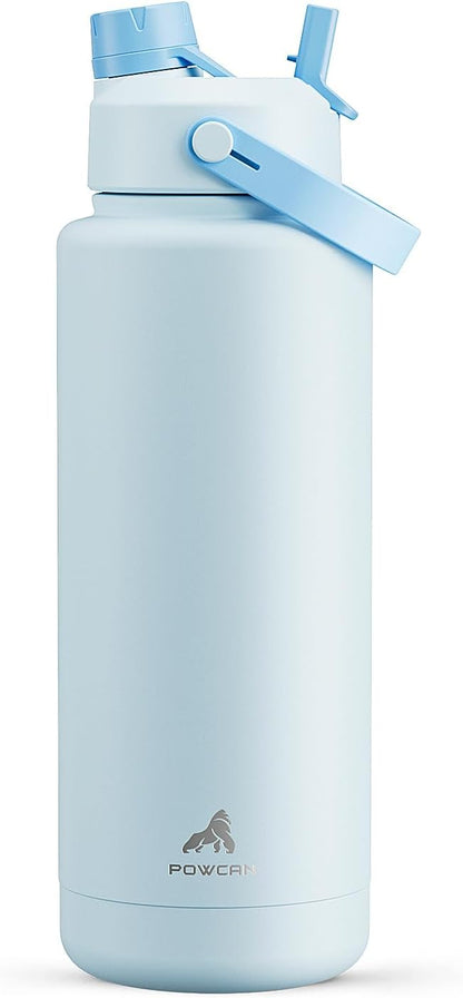 26 oz Insulated Water Bottle with 2-in-1 Straw and Spout Lid, Keep Cold 24H, Leak-Proof, Fits in Car Cup Holder, Stainless Steel Water Bottle for Sports, Gym, Travel, and School (Mousse) - Colors A