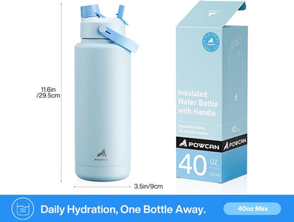 26 oz Insulated Water Bottle with 2-in-1 Straw and Spout Lid, Keep Cold 24H, Leak-Proof, Fits in Car Cup Holder, Stainless Steel Water Bottle for Sports, Gym, Travel, and School (Mousse) - Colors A