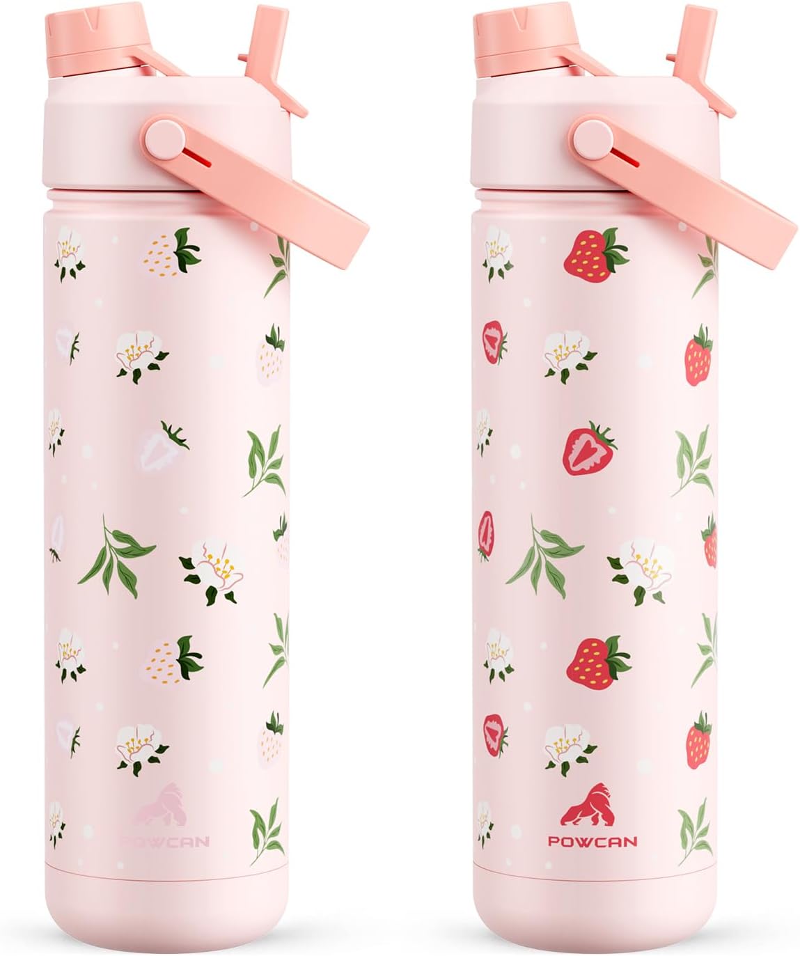 26 oz Insulated Water Bottle with 2-in-1 Straw and Spout Lid, Keep Cold 24H, Leak-Proof, Fits in Car Cup Holder, Stainless Steel Water Bottle for Sports, Gym, Travel, and School (Mousse) - Colors A