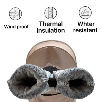 Winter Stroller Hand Muff - Water-Repellent Anti-Freeze Gloves with Plush Lining for Stroller Handlebars