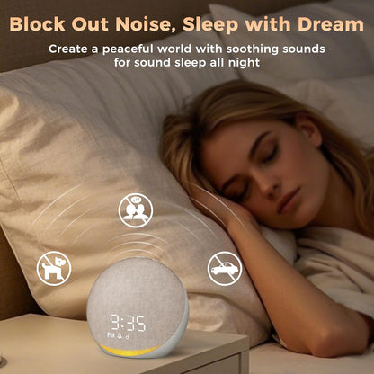 Sound Machine Alarm Clock for Bedroom: 25 Natural Sleep Sounds