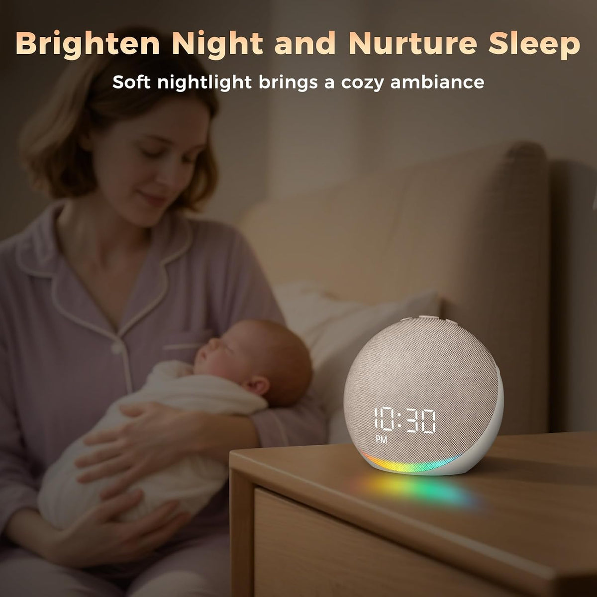 Sound Machine Alarm Clock for Bedroom: 25 Natural Sleep Sounds
