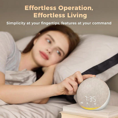 Sound Machine Alarm Clock for Bedroom: 25 Natural Sleep Sounds
