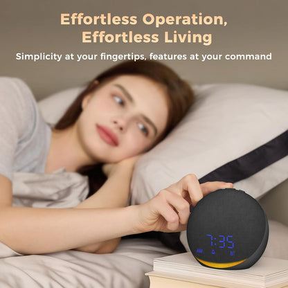 Sound Machine Alarm Clock for Bedroom: 25 Natural Sleep Sounds