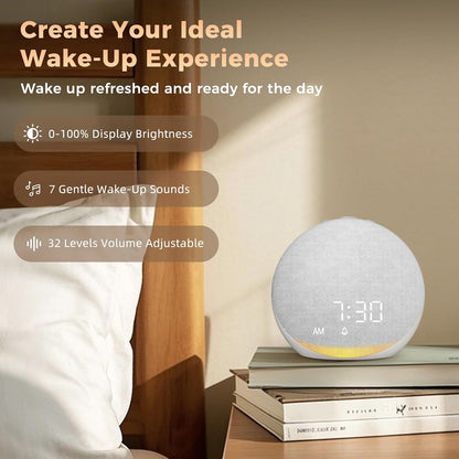 Sound Machine Alarm Clock for Bedroom: 25 Natural Sleep Sounds