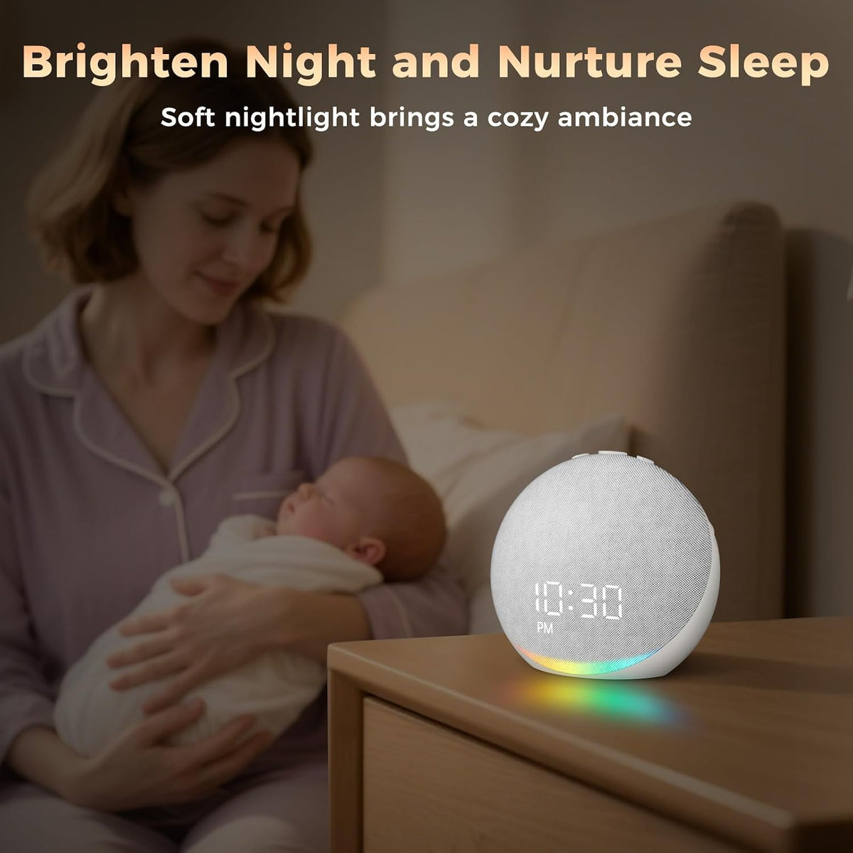 Sound Machine Alarm Clock for Bedroom: 25 Natural Sleep Sounds
