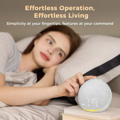 Sound Machine Alarm Clock for Bedroom: 25 Natural Sleep Sounds