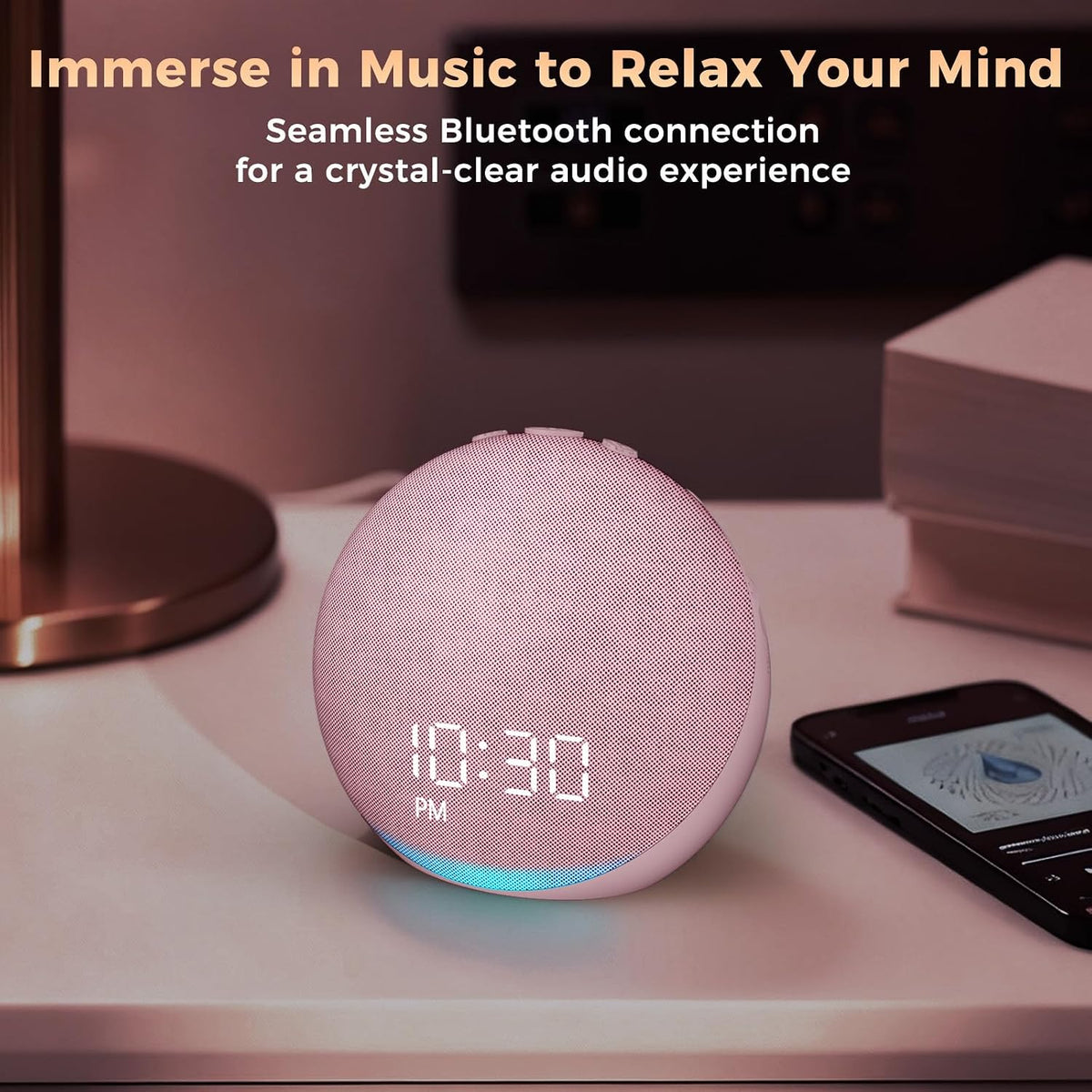 Sound Machine Alarm Clock for Bedroom: 25 Natural Sleep Sounds