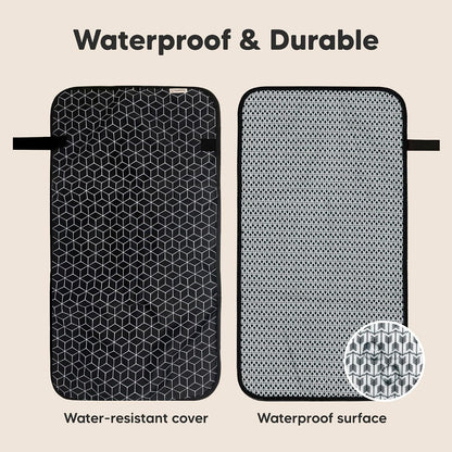 Portable Diaper Changing Pad and Baby Diaper Caddy Organizer - Waterproof Foldable Baby Changing Mat, Travel Change Mat, Nursery Organizer for Infant