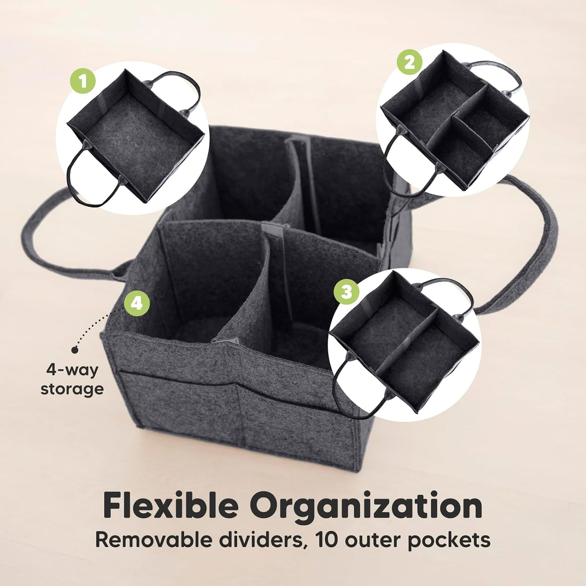 Portable Diaper Changing Pad and Baby Diaper Caddy Organizer - Waterproof Foldable Baby Changing Mat, Travel Change Mat, Nursery Organizer for Infant