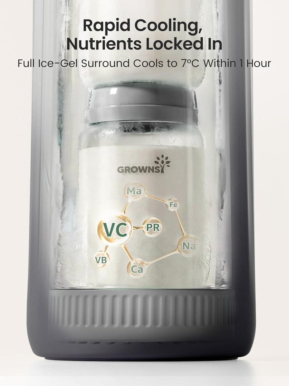 22oz Portable Breast Milk Cooler with 2 Bottles for Work & Travel