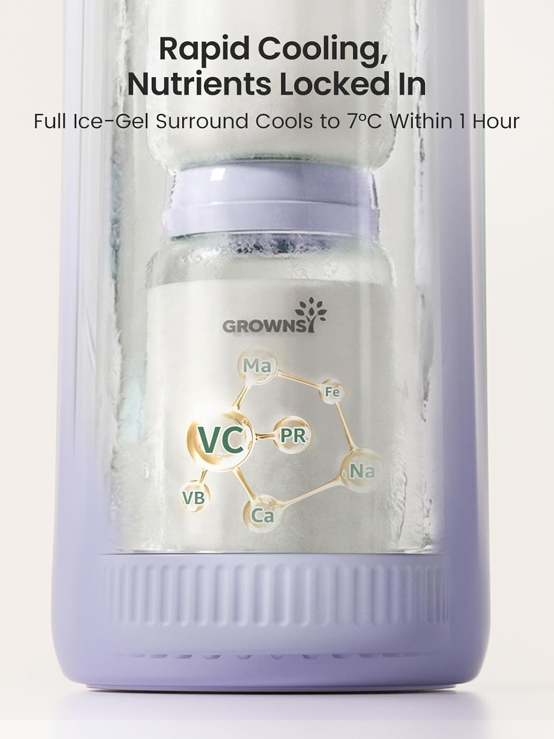 22oz Portable Breast Milk Cooler with 2 Bottles for Work & Travel