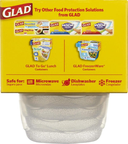 Glad Food Storage Containers - Mini Round Containers - 4 Ounce - 8 Containers