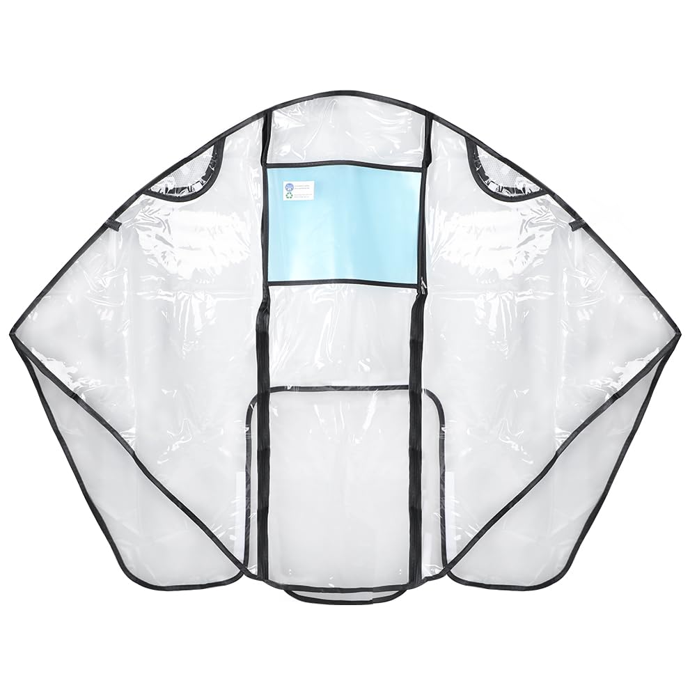 Stroller Rain Cover Universal Stroller Accessory Clear Windproof Waterproof Baby Travel Weather Shield Raincoat Protect from Rain Wind Dust Snow with Side Flaps for Ventilation