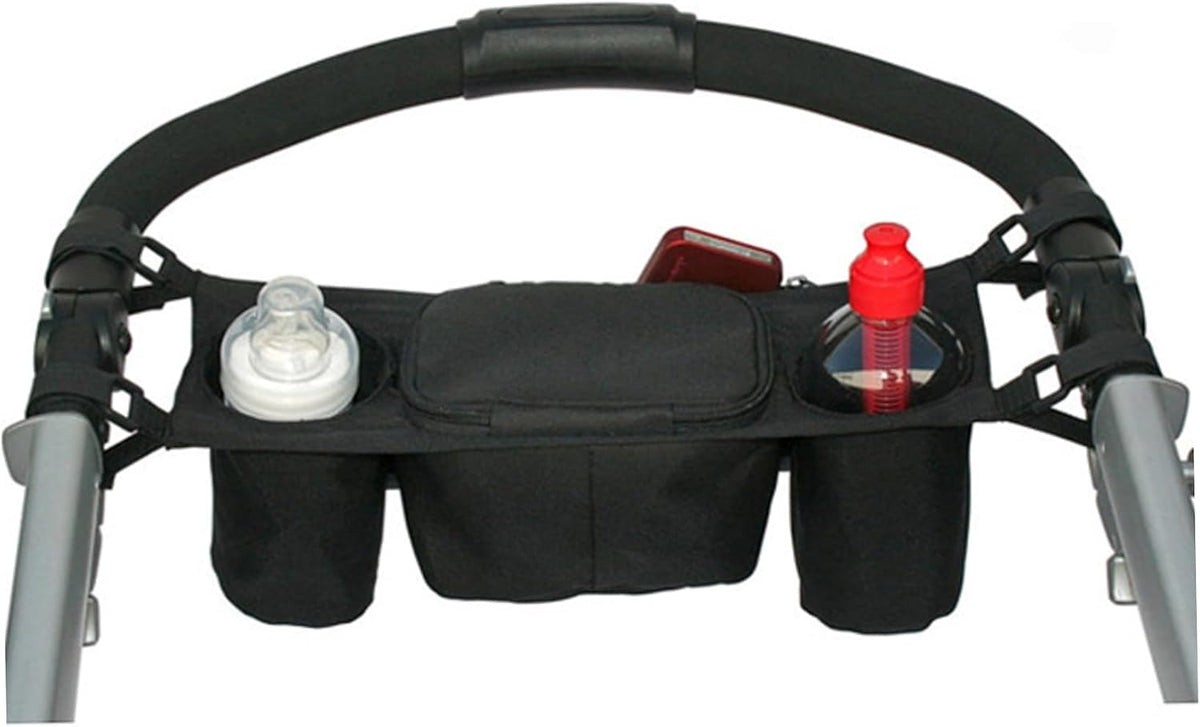 Stroller Caddy, Oxford Cloth Stroller Organizer with Cup Holder, Zippered Pocket and Adjustable Straps, Utilisation intérieure