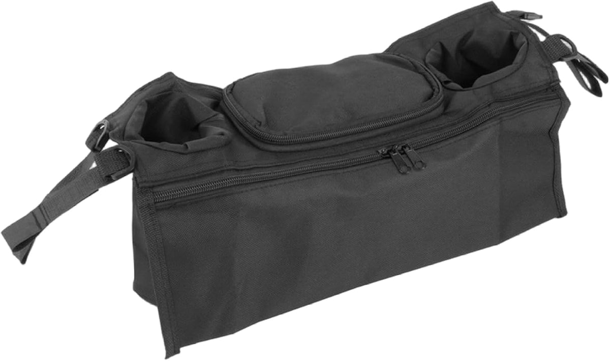 Stroller Caddy, Oxford Cloth Stroller Organizer with Cup Holder, Zippered Pocket and Adjustable Straps, Utilisation intérieure