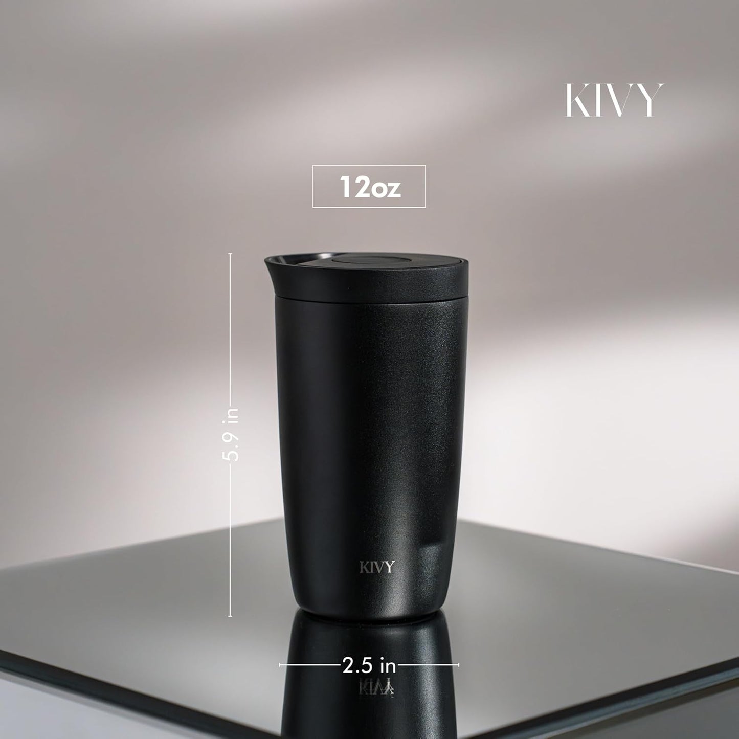 Travel Coffee Mug Tumbler [24h Cold | 6h Hot] Reusable Insulated Coffee Tumbler Stainless Steel - Spill Proof Coffee Travel Mug - Leakproof 12oz Insulated cup to go - Dishwasher Safe, BPA Free