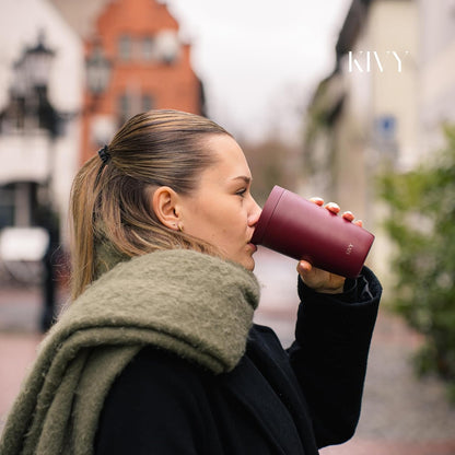 Travel Coffee Mug Tumbler [24h Cold | 6h Hot] Reusable Insulated Coffee Tumbler Stainless Steel - Spill Proof Coffee Travel Mug - Leakproof 12oz Insulated cup to go - Dishwasher Safe, BPA Free