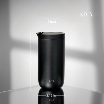 Travel Coffee Mug Tumbler [24h Cold | 6h Hot] Reusable Insulated Coffee Tumbler Stainless Steel - Spill Proof Coffee Travel Mug - Leakproof 12oz Insulated cup to go - Dishwasher Safe, BPA Free