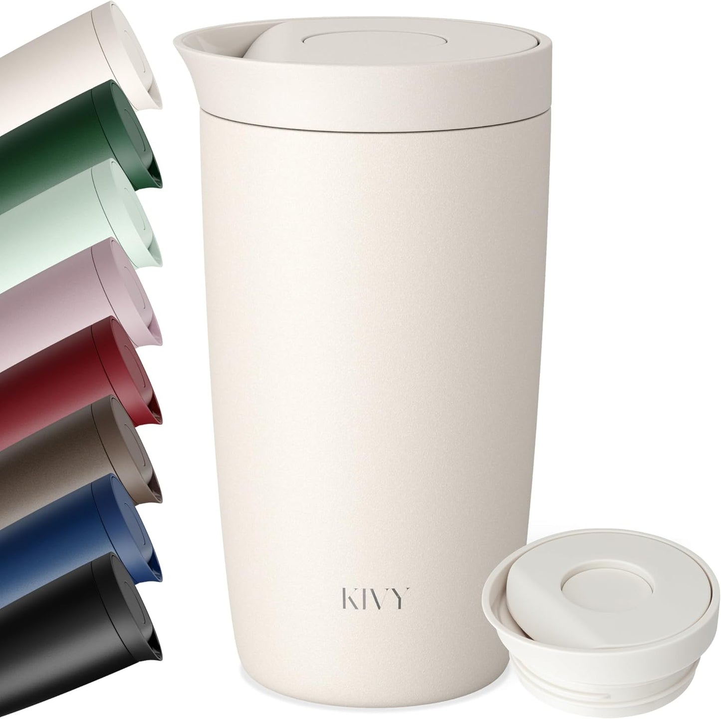 Travel Coffee Mug Tumbler [24h Cold | 6h Hot] Reusable Insulated Coffee Tumbler Stainless Steel - Spill Proof Coffee Travel Mug - Leakproof 12oz Insulated cup to go - Dishwasher Safe, BPA Free