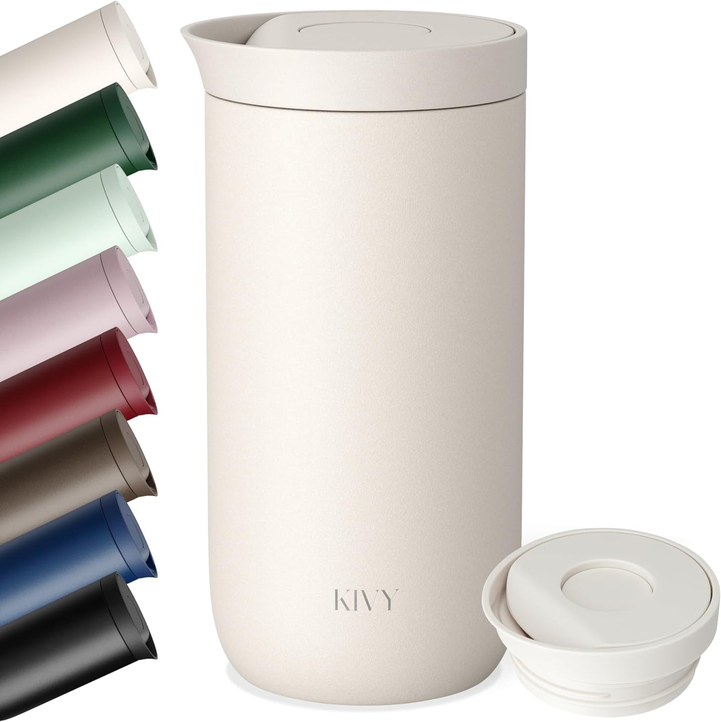 Travel Coffee Mug Tumbler [24h Cold | 6h Hot] Reusable Insulated Coffee Tumbler Stainless Steel - Spill Proof Coffee Travel Mug - Leakproof 12oz Insulated cup to go - Dishwasher Safe, BPA Free
