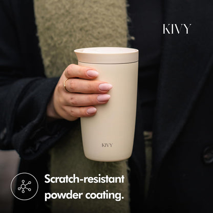 Travel Coffee Mug Tumbler [24h Cold | 6h Hot] Reusable Insulated Coffee Tumbler Stainless Steel - Spill Proof Coffee Travel Mug - Leakproof 12oz Insulated cup to go - Dishwasher Safe, BPA Free