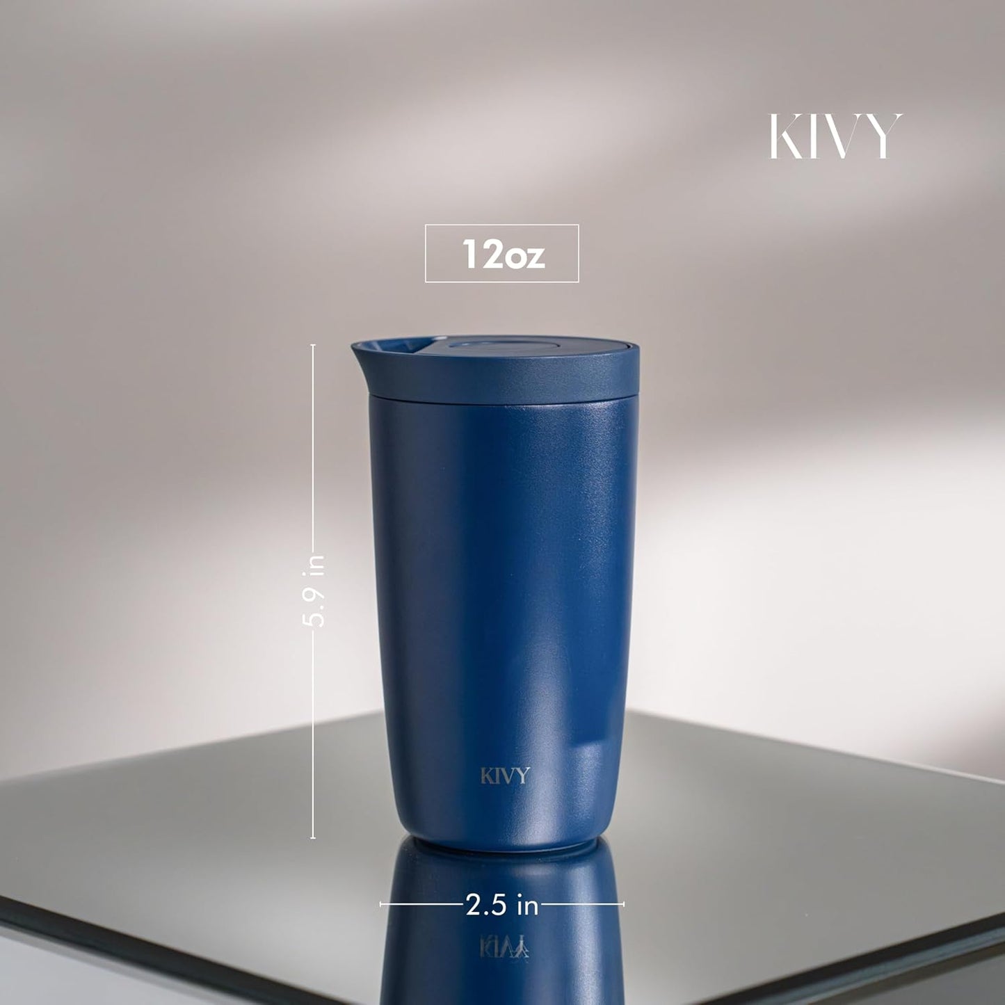 Travel Coffee Mug Tumbler [24h Cold | 6h Hot] Reusable Insulated Coffee Tumbler Stainless Steel - Spill Proof Coffee Travel Mug - Leakproof 12oz Insulated cup to go - Dishwasher Safe, BPA Free