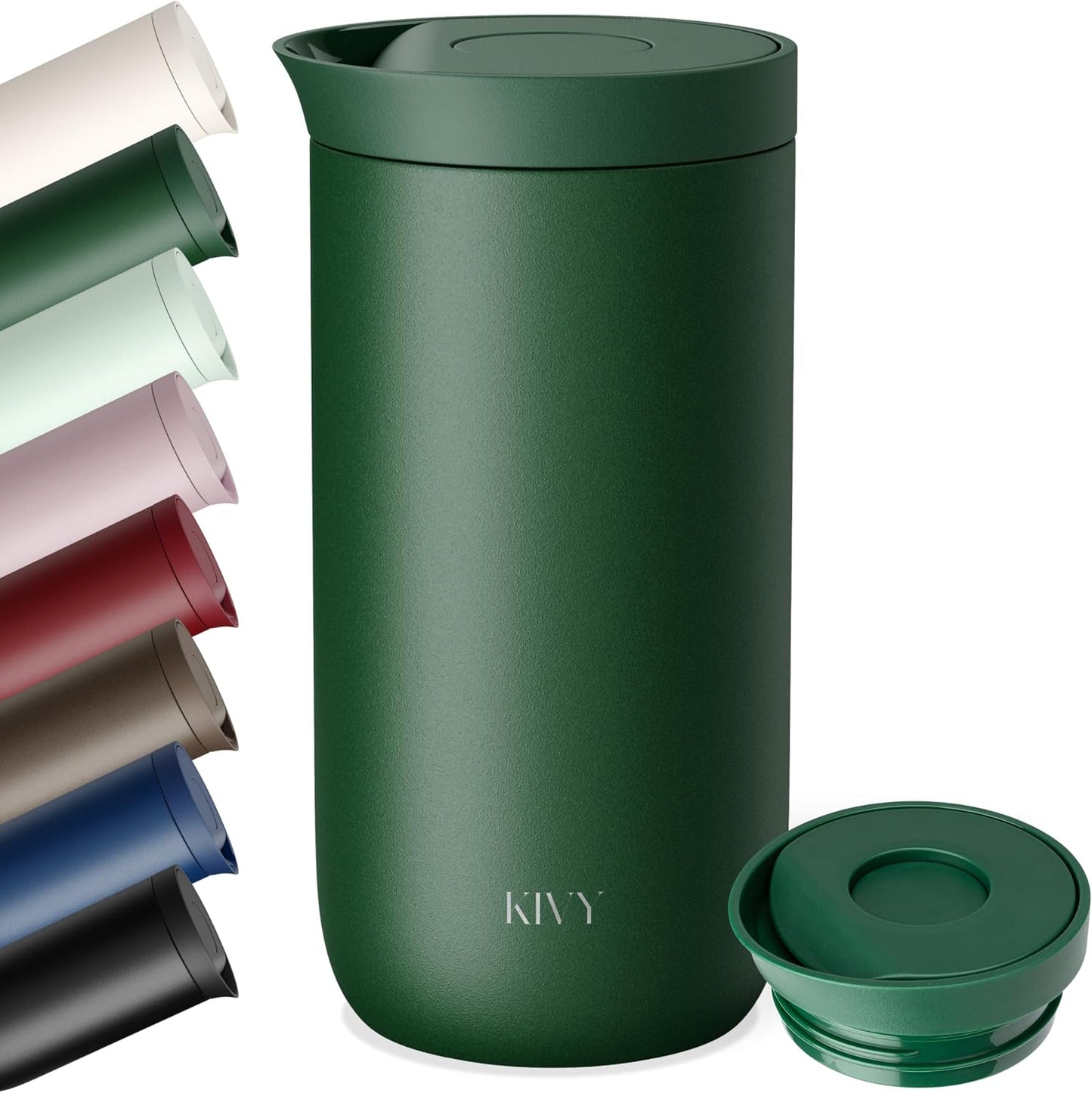 Travel Coffee Mug Tumbler [24h Cold | 6h Hot] Reusable Insulated Coffee Tumbler Stainless Steel - Spill Proof Coffee Travel Mug - Leakproof 12oz Insulated cup to go - Dishwasher Safe, BPA Free
