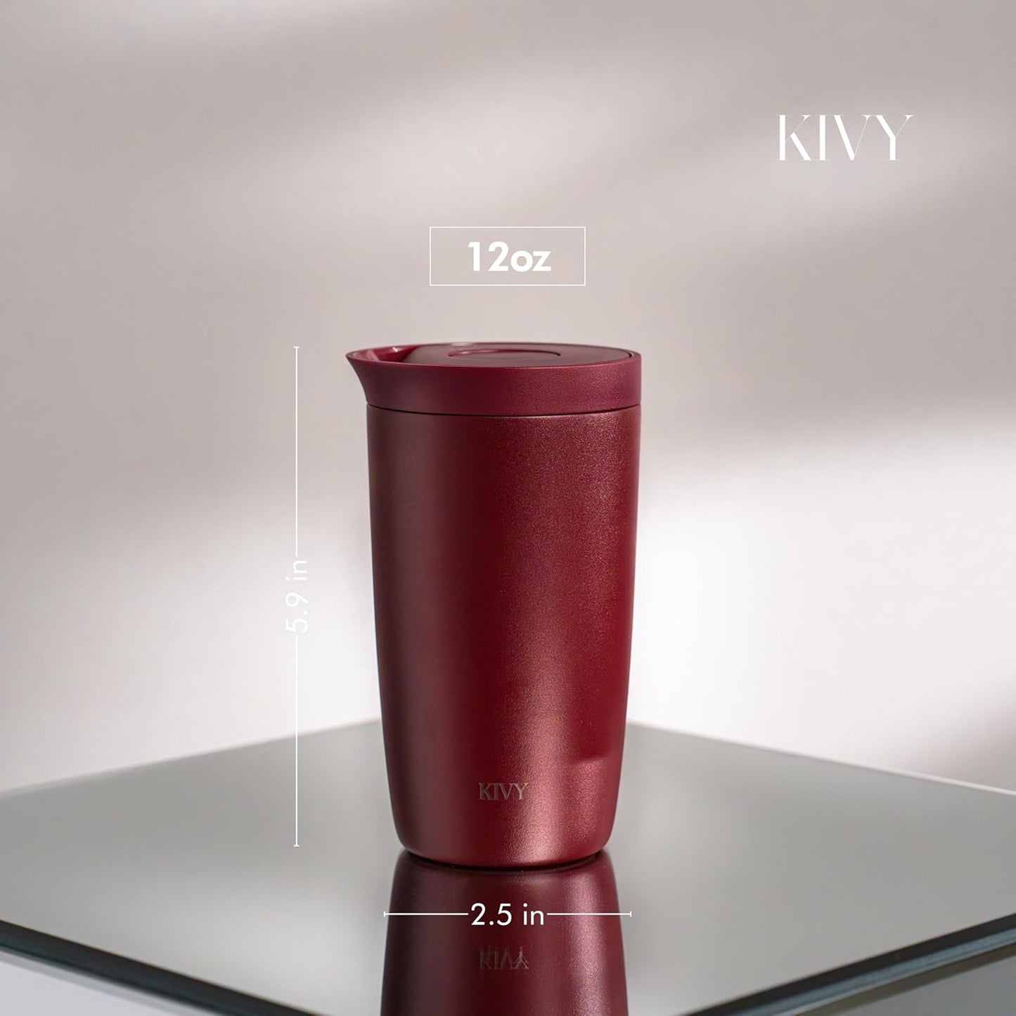 Travel Coffee Mug Tumbler [24h Cold | 6h Hot] Reusable Insulated Coffee Tumbler Stainless Steel - Spill Proof Coffee Travel Mug - Leakproof 12oz Insulated cup to go - Dishwasher Safe, BPA Free