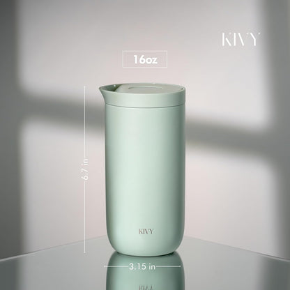 Travel Coffee Mug Tumbler [24h Cold | 6h Hot] Reusable Insulated Coffee Tumbler Stainless Steel - Spill Proof Coffee Travel Mug - Leakproof 12oz Insulated cup to go - Dishwasher Safe, BPA Free