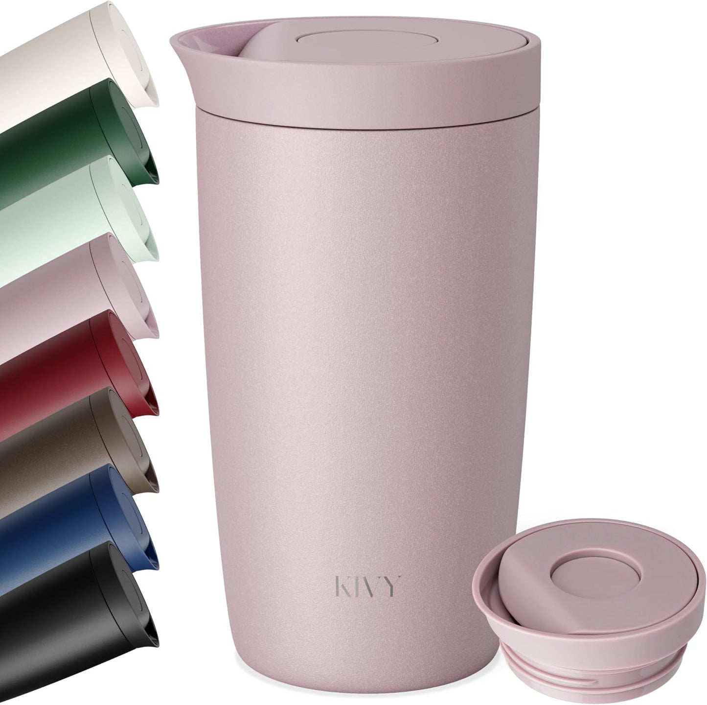 Travel Coffee Mug Tumbler [24h Cold | 6h Hot] Reusable Insulated Coffee Tumbler Stainless Steel - Spill Proof Coffee Travel Mug - Leakproof 12oz Insulated cup to go - Dishwasher Safe, BPA Free