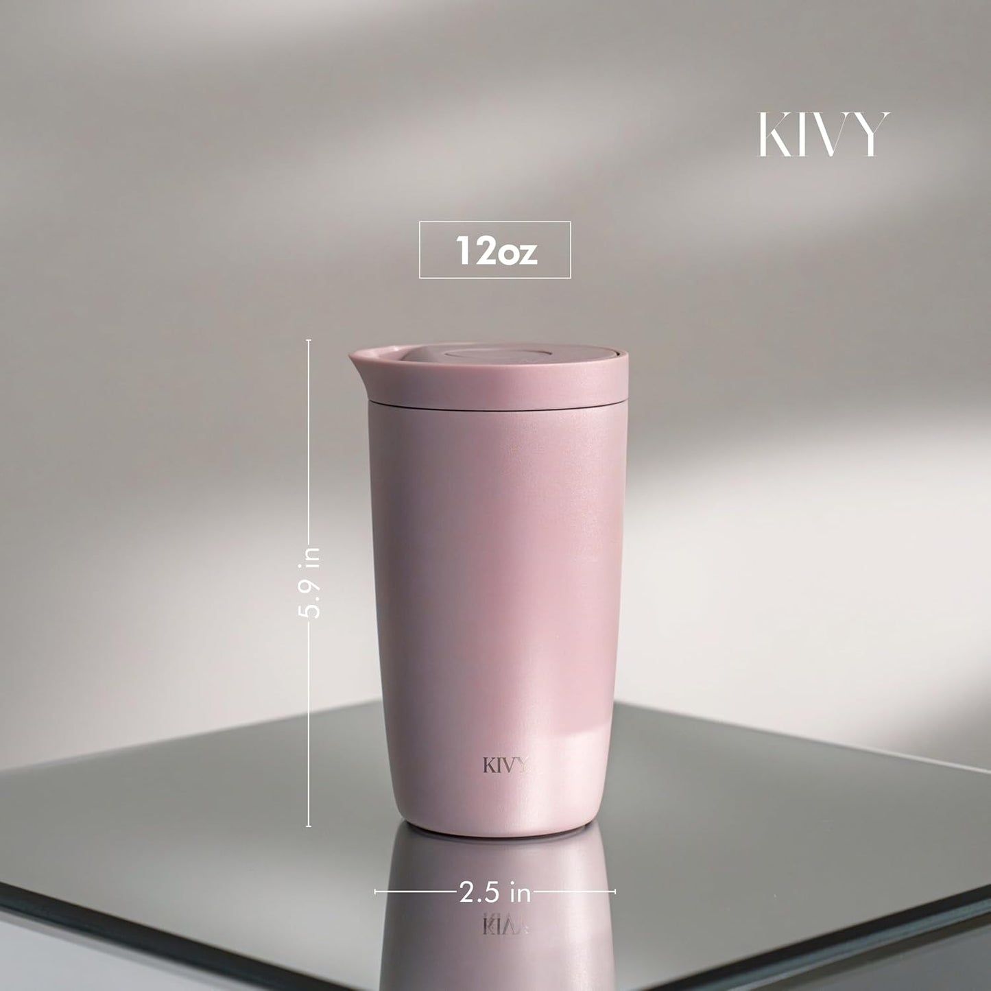 Travel Coffee Mug Tumbler [24h Cold | 6h Hot] Reusable Insulated Coffee Tumbler Stainless Steel - Spill Proof Coffee Travel Mug - Leakproof 12oz Insulated cup to go - Dishwasher Safe, BPA Free